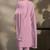 Rust pure cotton schiffli embroidered straight kurta set with cotton pants, inner & najmin chiffon dupatta