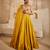 Mustard Yellow Embroidered Silk Organza Lehenga Set