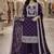 purple silk blend embroidered kurta palazzo with dupatta