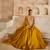 Mustard Yellow Embroidered Silk Organza Lehenga Set