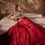 Crimson Red Embroidered Silk Organza Indo Western Lehenga Set