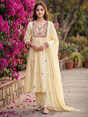 White pure cotton embroidered kurta set with dupatta 1