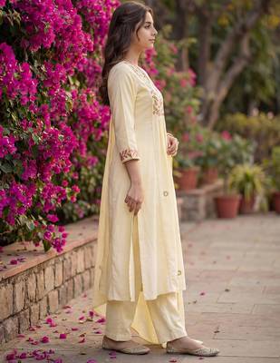 White pure cotton embroidered kurta set with dupatta 3