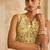 Butter Yellow Embroidered Raw Silk Indo Western Lehenga Set