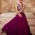 Wine Embellished Raw Silk Indo Western Lehenga Set