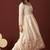 Off white pure cotton embroidered anarkali kurta set with dupatta for women