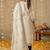 White pure cotton jacquard kurta set with dupatta for women