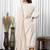 White pure cotton jacquard straight kurta set with dupatta