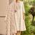 White pure cotton jacquard anarkali kurta with pyjamas & dupatta