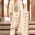 White pure cotton jacquard straight kurta set with dupatta