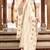 White pure cotton jacquard straight kurta set with dupatta