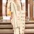 White pure cotton jacquard straight kurta set with dupatta