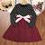 Black polka dot glitter knit fit & flare girls dress