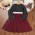 Black polka dot glitter knit fit & flare girls dress