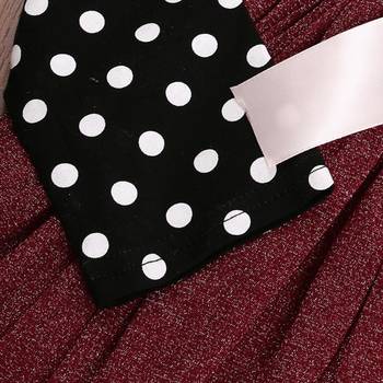 Black polka dot glitter knit fit & flare girls dress 4