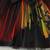 Black & red printed net fit & flare girls dress