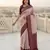 Pach wine soft silk blend banarasi jacuard work designer party wear saree with unstitched blouse piece