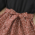 Black & brown floral print cotton blend fit & flare girls dress