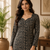 BLACK  REYON WITH DIGITAL PRINTED STYLISH WEAR KURTI 
