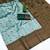 Sea green soft silk blend banarasi jacuard work designer party wear saree with unstitched blouse piece