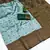 Sea green silk blend banarasi saree with unstitched blouse piece