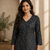 BLACK  REYON WITH DIGITAL PRINTED STYLISH WEAR KURTI 