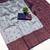 Grey navy blue soft silk blend banarasi jacuard work designer party wear saree with unstitched blouse piece