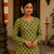 LIGHT GREEN  REYON WITH DIGITAL PRINTED STYLISH WEAR KURTI 