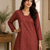 MAROON  REYON WITH DIGITAL PRINTED STYLISH WEAR KURTI 