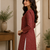 MAROON  REYON WITH DIGITAL PRINTED STYLISH WEAR KURTI 