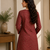 MAROON  REYON WITH DIGITAL PRINTED STYLISH WEAR KURTI 