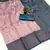 Peach sky soft silk blend banarasi jacuard work designer party wear saree with unstitched blouse piece