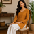 MUSTARD  REYON WITH DIGITAL PRINTED STYLISH WEAR KURTI 