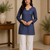 BLUE  REYON WITH DIGITAL PRINTED STYLISH WEAR KURTI 