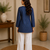 BLUE  REYON WITH DIGITAL PRINTED STYLISH WEAR KURTI 