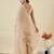 Cream crunchy silk heavy thread embroidery work kurta sharara set