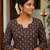 BROWN  REYON WITH DIGITAL PRINTED STYLISH WEAR KURTI 