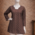 BROWN  REYON WITH DIGITAL PRINTED STYLISH WEAR KURTI 