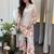 Cream cotton printed kurta with pant
