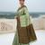 Pista green soft silk blend banarasi jacuard work designer party wear saree with unstitched blouse piece