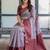Lavender soft silk blend banarasi jacuard work designer party wear saree with unstitched blouse piece