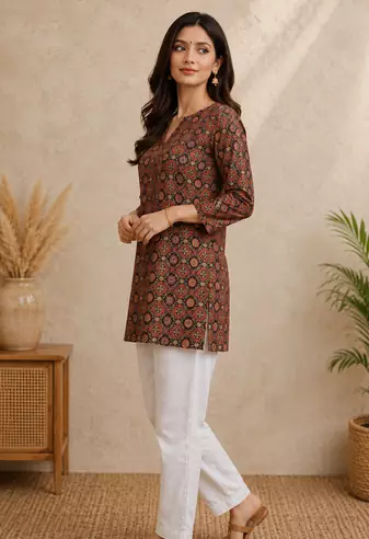 MULTICOLOR Rayon DIGITAL PRINTED KURTI 