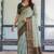 Pista green soft silk blend banarasi jacuard work designer party wear saree with unstitched blouse piece