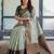 Pista green soft silk blend banarasi jacuard work designer party wear saree with unstitched blouse piece
