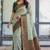 Pista green soft silk blend banarasi jacuard work designer party wear saree with unstitched blouse piece