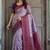 Lavender wine soft silk blend banarasi jacuard work designer party wear saree with unstitched blouse piece