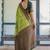 Lemon green soft silk blend banarasi jacuard work designer party wear saree with unstitched blouse piece