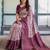 Peach wine soft silk blend banarasi jacuard work designer party wear saree with unstitched blouse piece