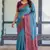 Sky wine soft silk blend banarasi jacuard work designer party wear saree with unstitched blouse piece