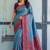 Sky wine soft silk blend banarasi jacuard work designer party wear saree with unstitched blouse piece